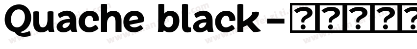Quache black字体转换